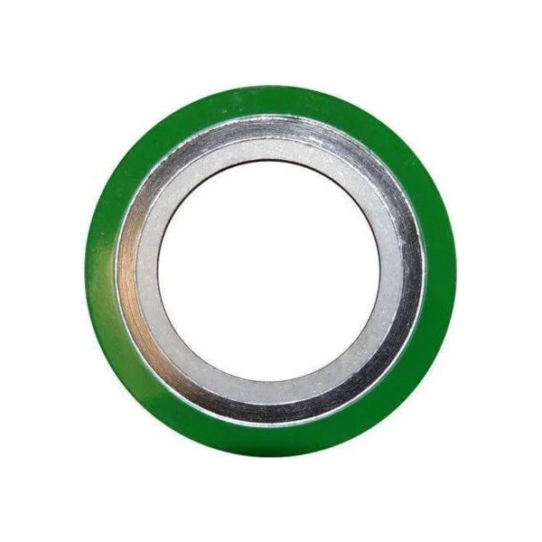 4" 300# Spiral Wound Gasket, 316SS Winding, Flexible Graphite Filler, Carbon Steel Outer Ring, 316SS Inner Ring, Lamons