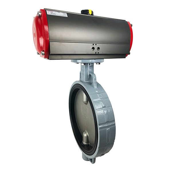 12" Air Actuated Butterfly Valve, Wafer, EPDM, Scotch Yoke, Double Acting
